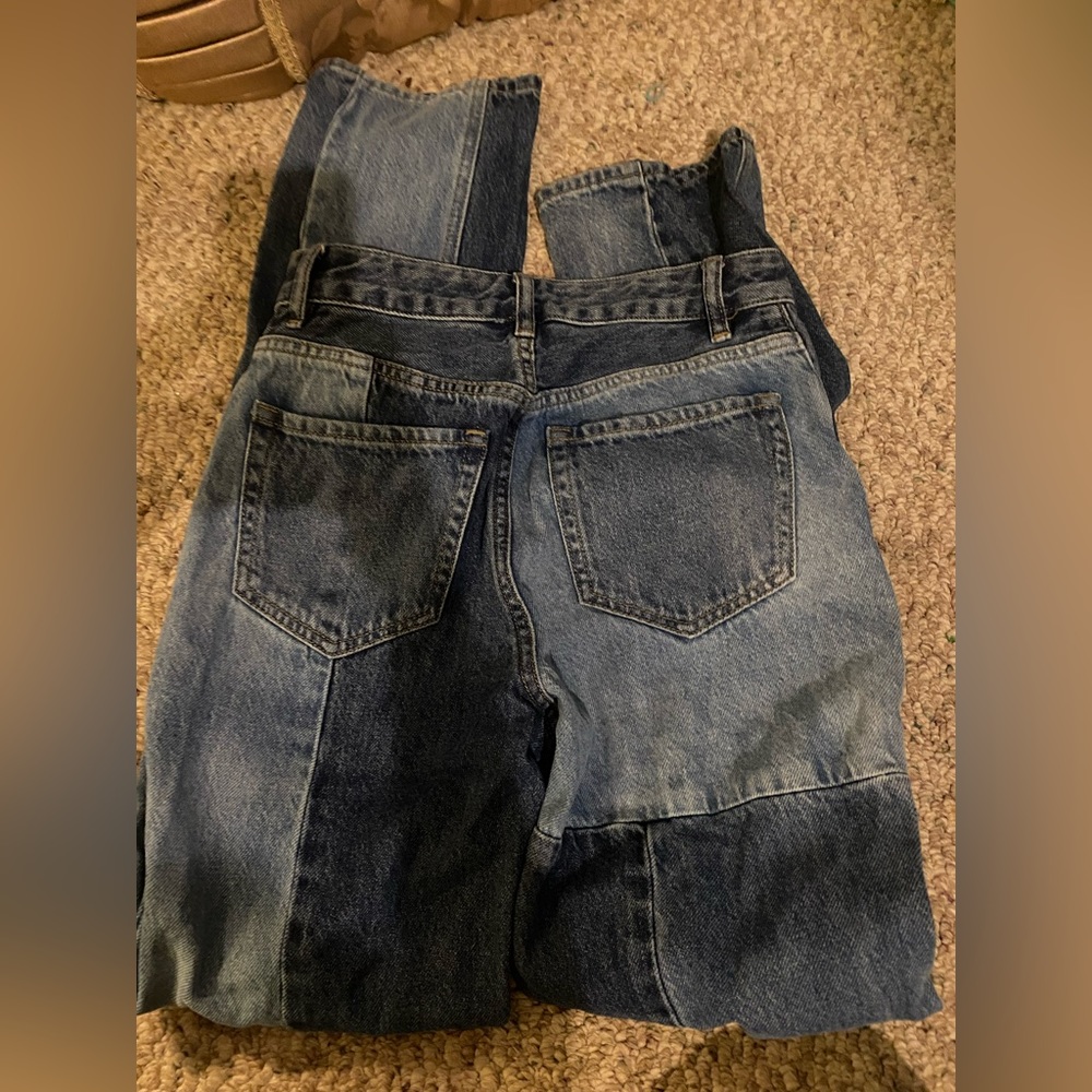 Pacsun women’s 90’s boyfriend patchwork high waisted jeans